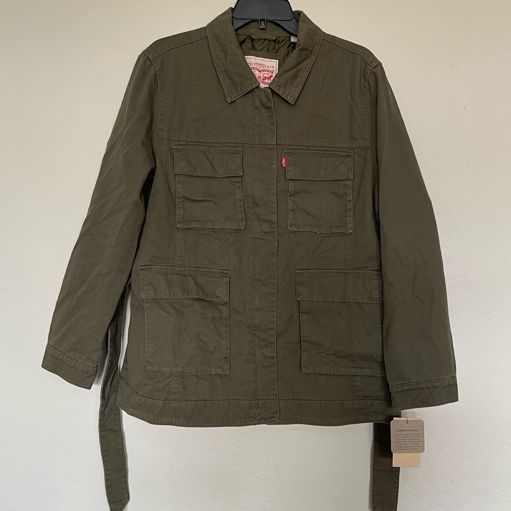 Levi’s SAFARI DENIM JACKET IN OLIVE size large - Picture 2 of 10